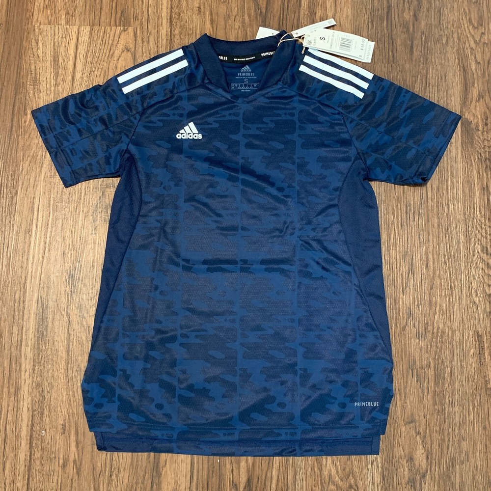 Adidas Condivo 21 Team Navy Blue/White Soccer Jersey Women's Size Small GJ6811